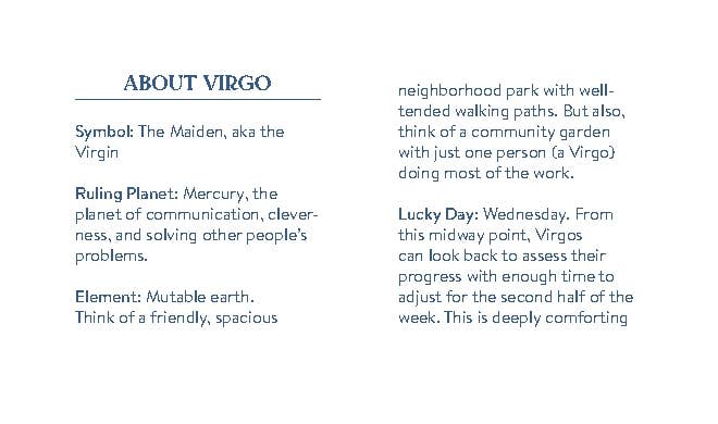 Cosmo Cards: Virgo
