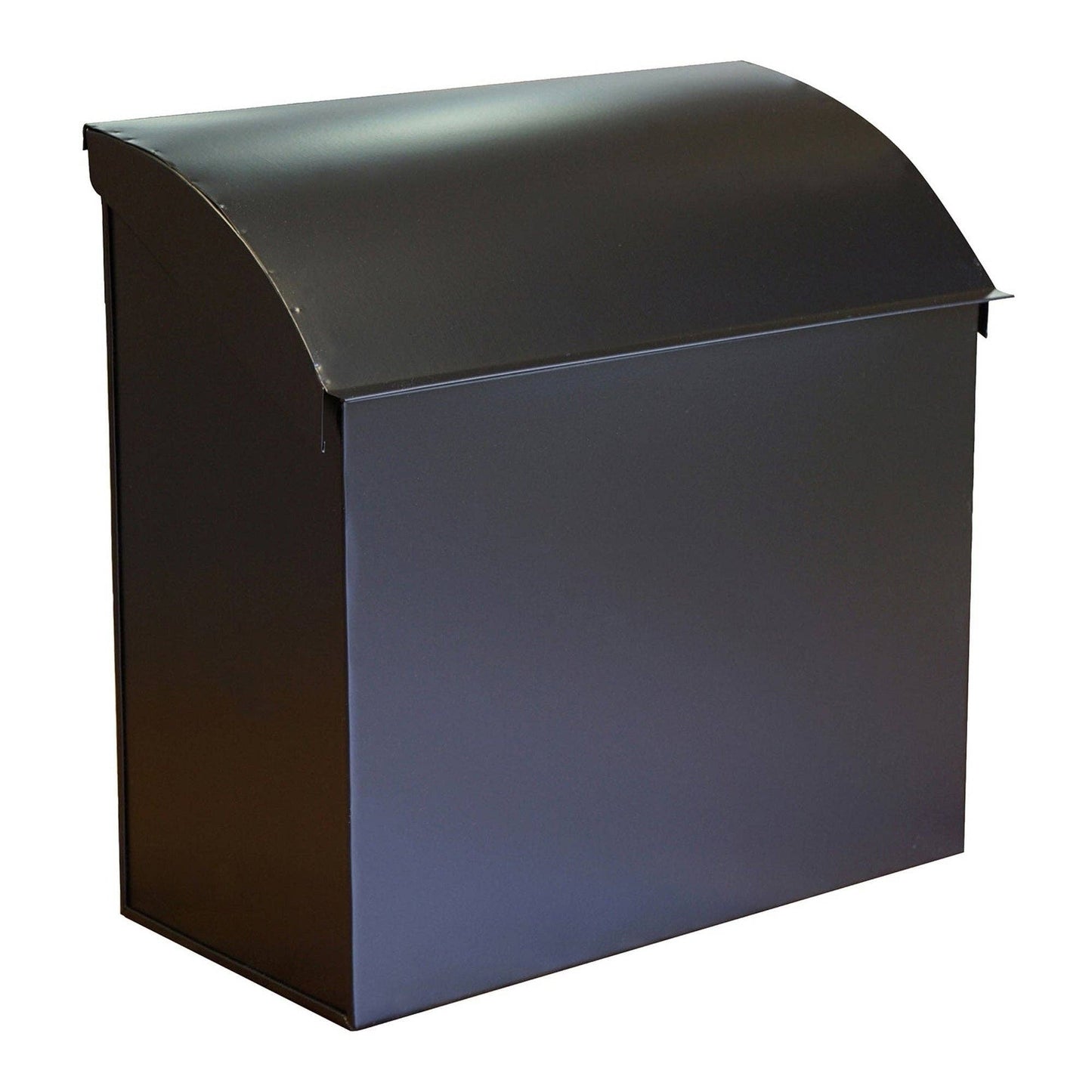 Sleek matte black waterproof mailbox with curved lid - PABOOM