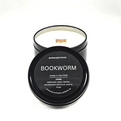 Bookworm Travel Size Travel Tin Soy Candle - PABOOM