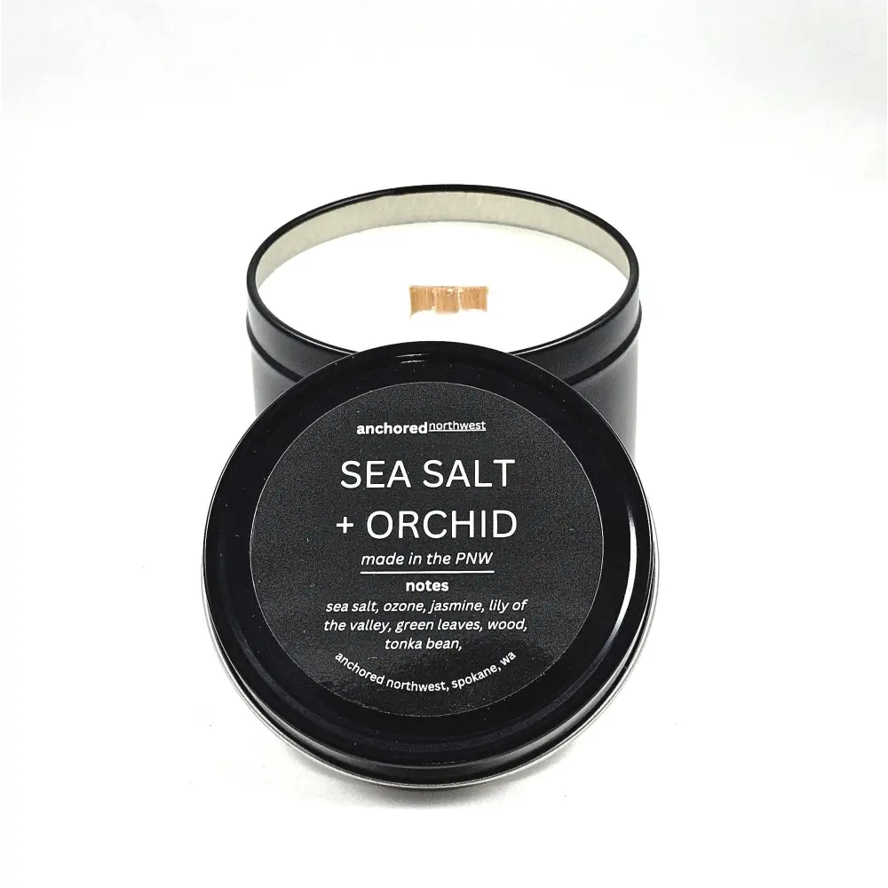 Sea Salt & Orchid Travel Size Travel Tin Soy Candle - PABOOM