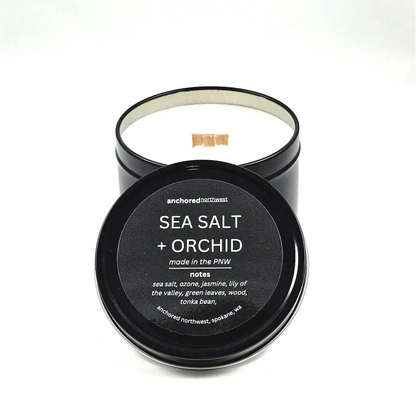 Sea Salt & Orchid Travel Size Travel Tin Soy Candle - PABOOM