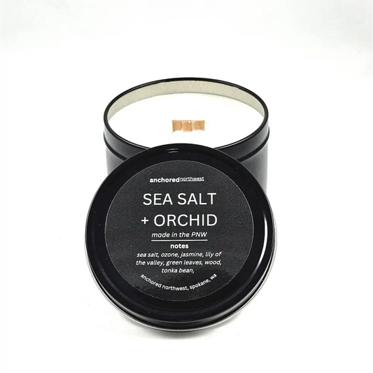 Sea Salt & Orchid Travel Size Travel Tin Soy Candle - PABOOM
