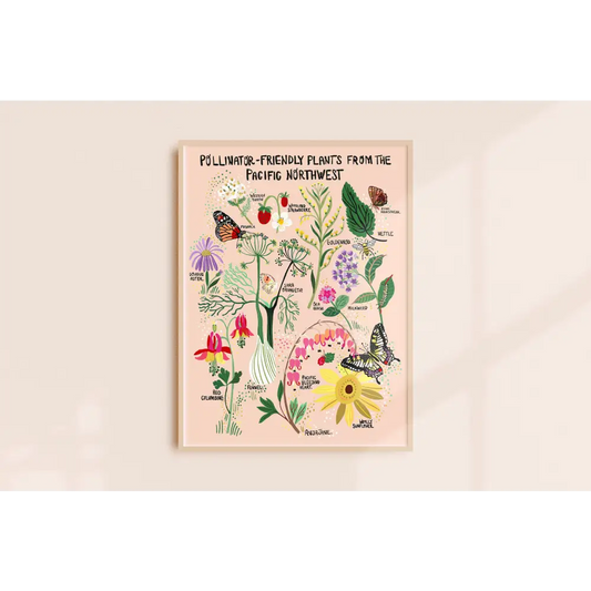 Pollinator-Friendly Plants Art Print - PABOOM
