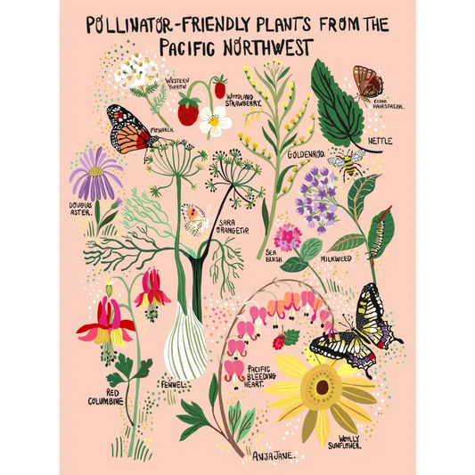 Pollinator-Friendly Plants Art Print - PABOOM