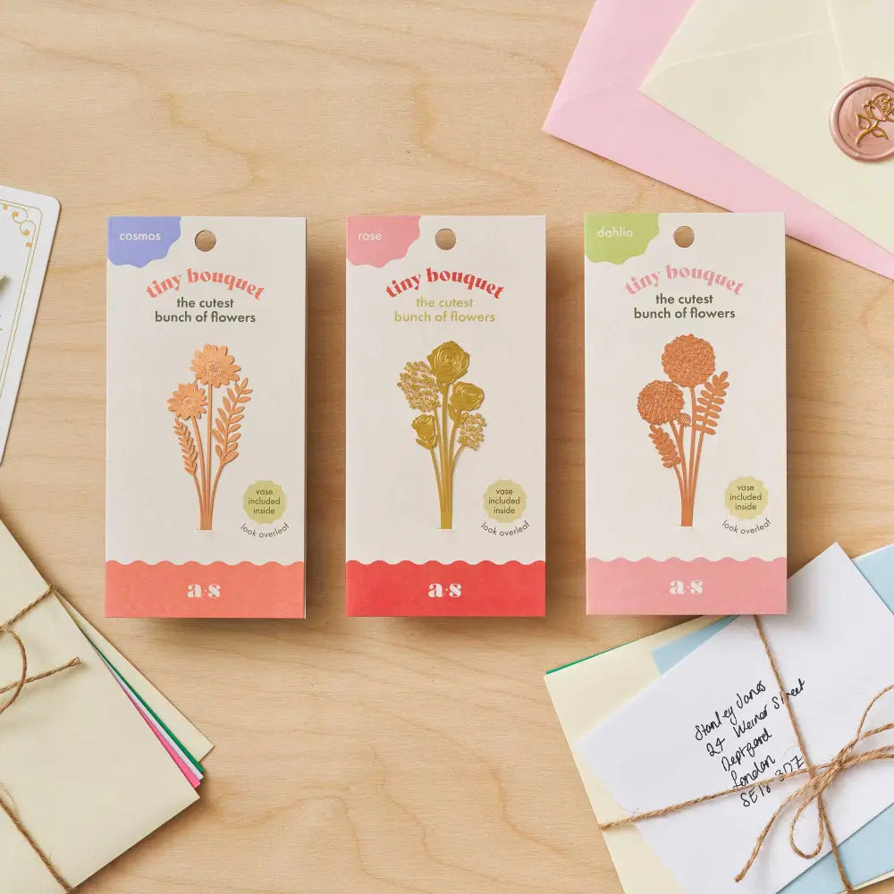 Another Studio U.S - Cosmos Tiny Bouquet Thoughtful Letterbox Gift Copper (rose gold)