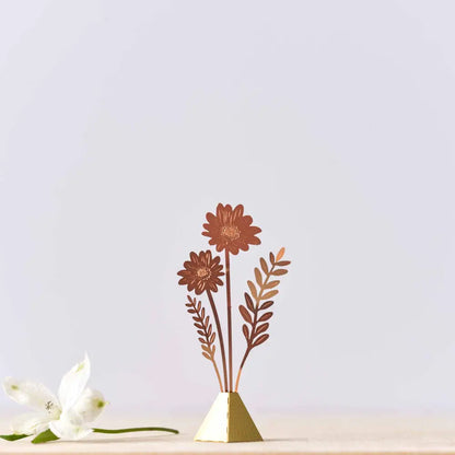Another Studio U.S - Cosmos Tiny Bouquet Thoughtful Letterbox Gift Copper (rose gold)
