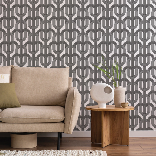 Lattice Ink Peel and Stick Wallpaper, 28 sq. ft.