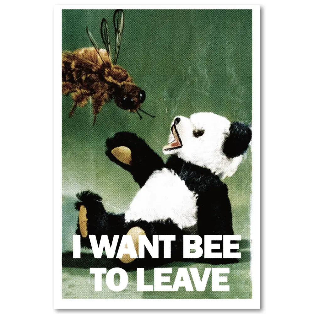Arcane Bullshit - Bee Leave Risograph Poster