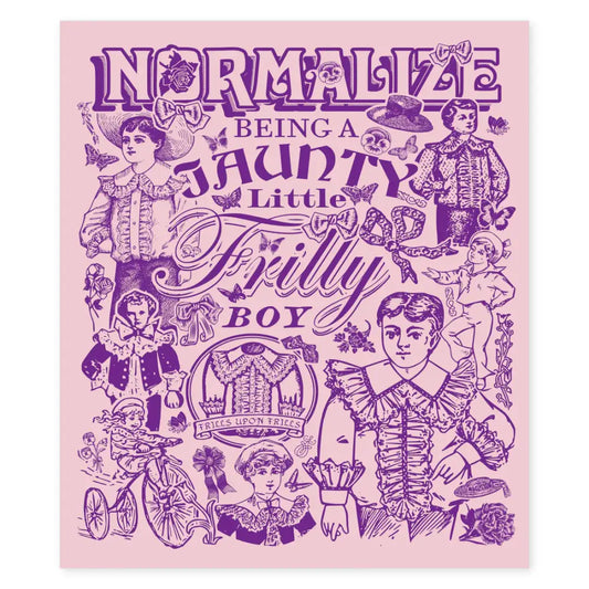 Frilly Boy Print Pink - PABOOM