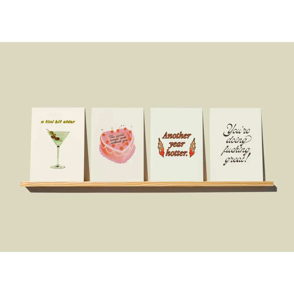 A Tini Bit Older Martini Card - PABOOM