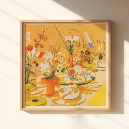 Abstract Floral Tablescape Art Print - PABOOM