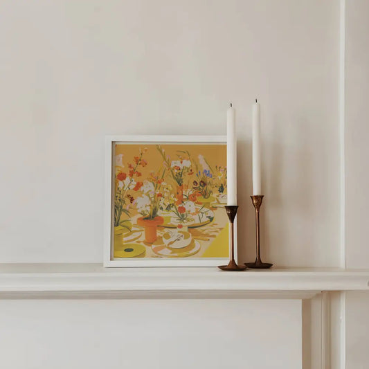 Abstract Floral Tablescape Art Print - PABOOM