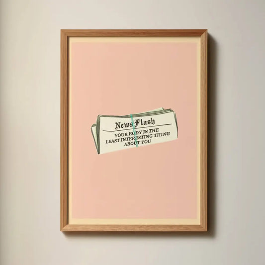 Body Neutrality Self Love Quote Art Print - PABOOM