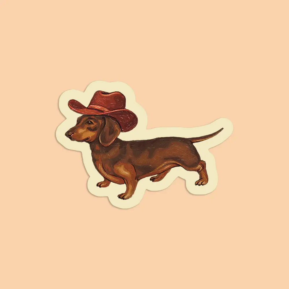 Artbaby & Co. - Cowboy Weiner Dog Sticker