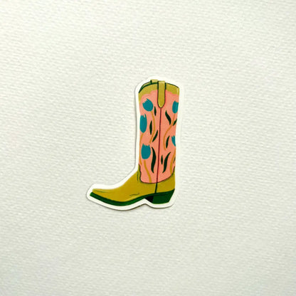 Artbaby & Co. - Floral Western Cowgirl Boot Sticker