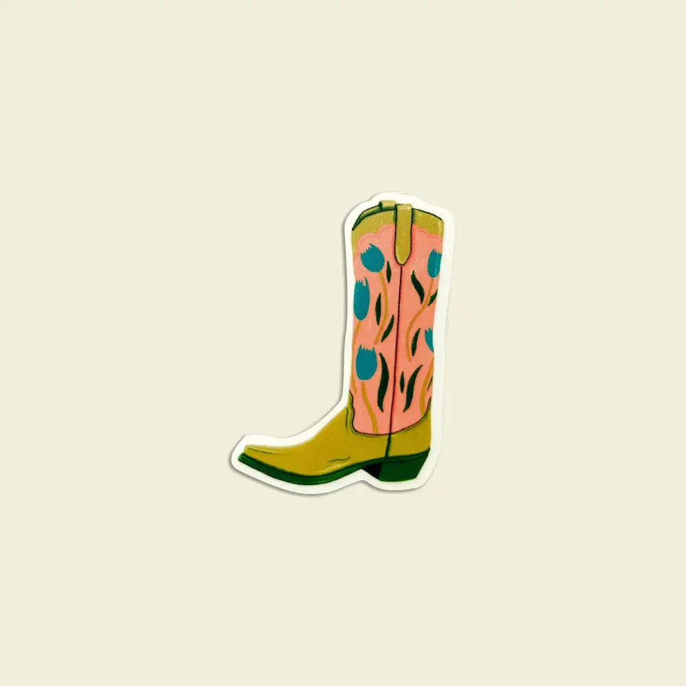 Artbaby & Co. - Floral Western Cowgirl Boot Sticker