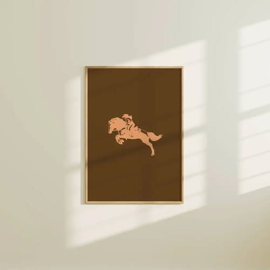 Artbaby & Co. - Minimalist Cowgirl Western Art Print 8x10