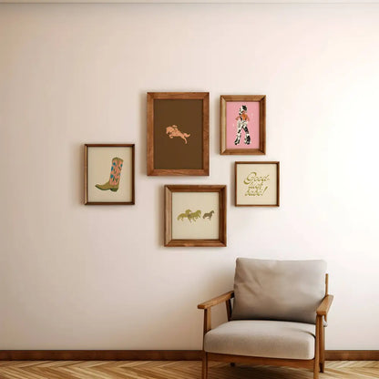 Artbaby & Co. - Minimalist Cowgirl Western Art Print 8x10