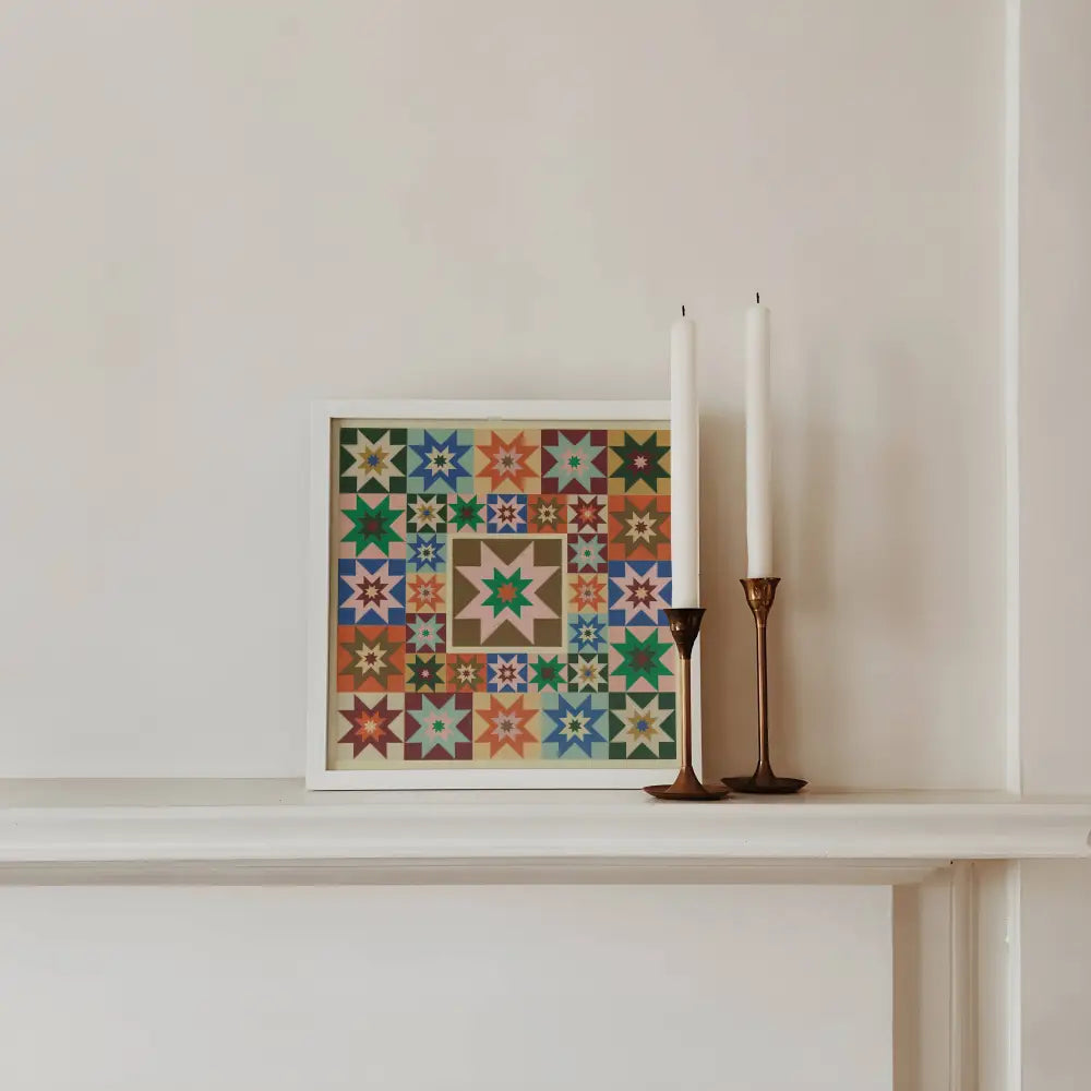 Artbaby & Co. - Turn It Into Art! Star Quilt Inspired Art Prints Border With Quote