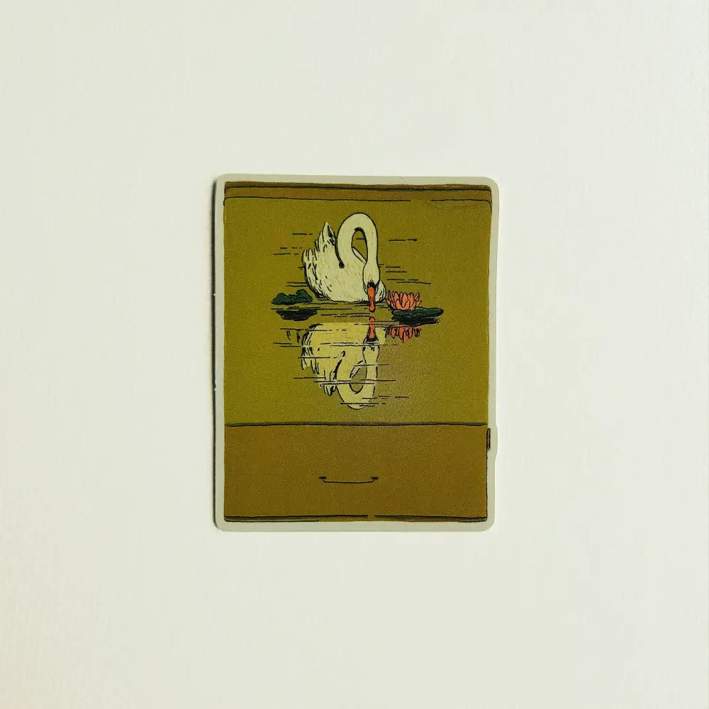 Artbaby & Co. - Vintage Swan Matchbook Sticker