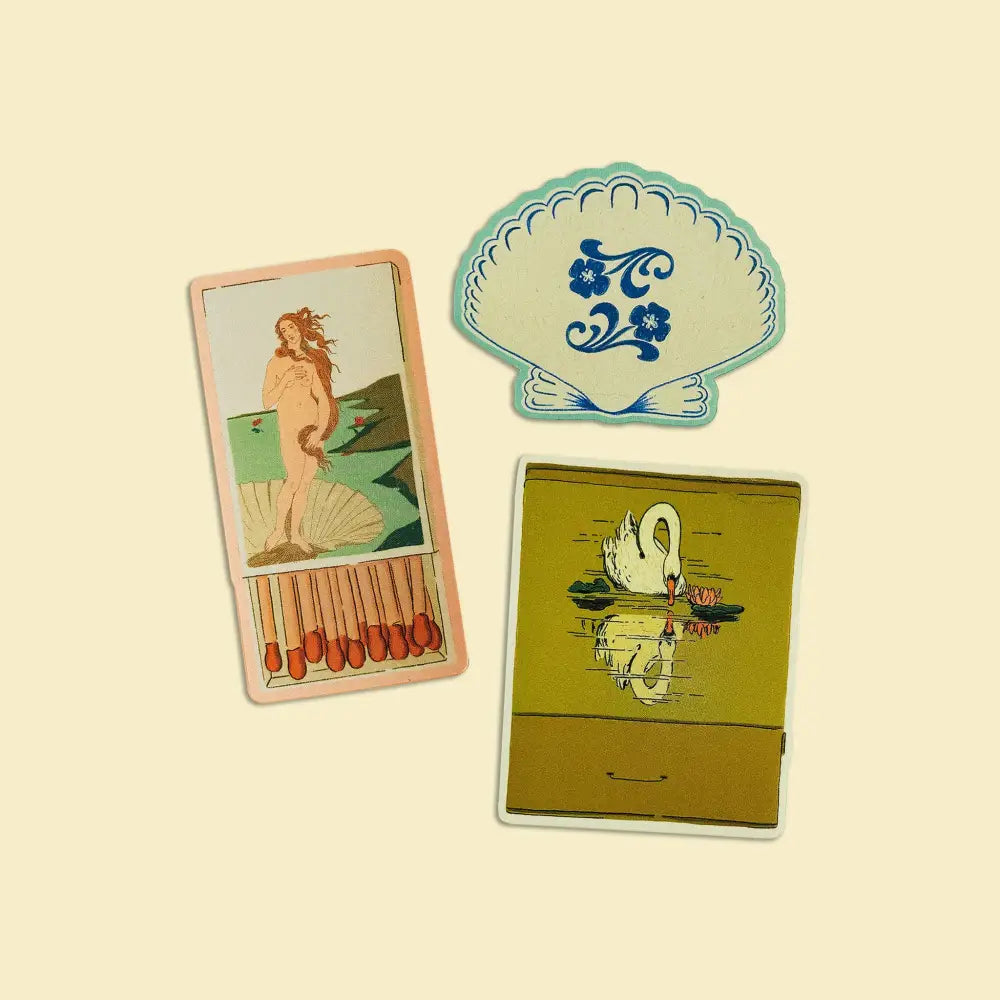 Artbaby & Co. - Vintage Swan Matchbook Sticker