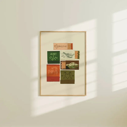 Artbaby & Co. - Zodiac Vintage Inspired Matchbook/Matchbox Prints 8x10 / Aries