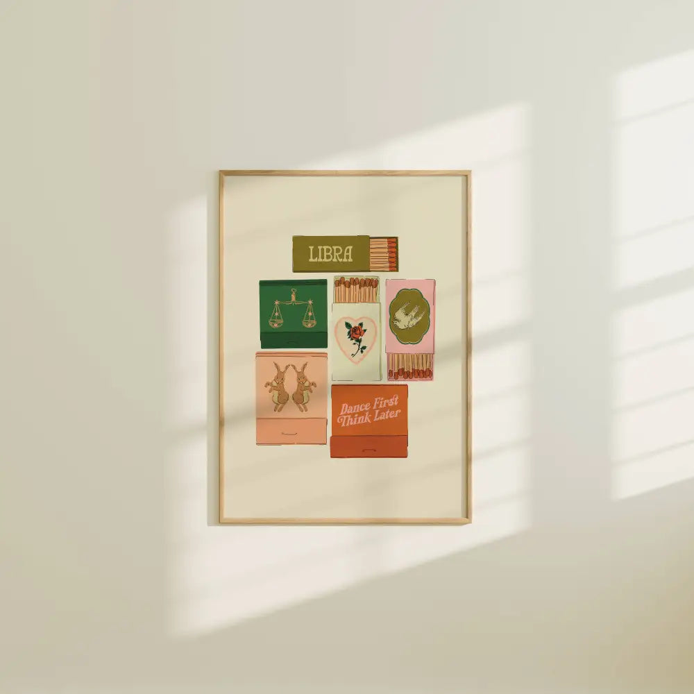 Artbaby & Co. - Zodiac Vintage Inspired Matchbook/Matchbox Prints 8x10 / Aries