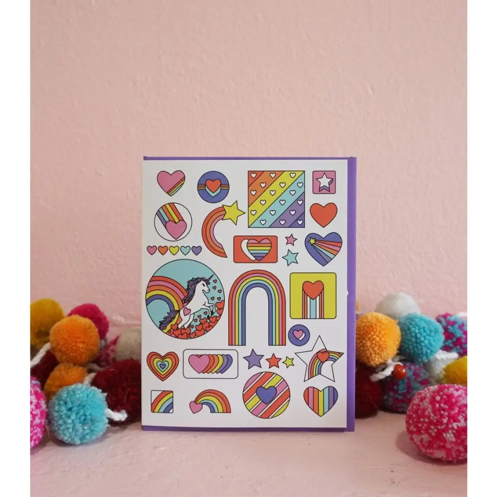 Retro Rainbow Card - PABOOM