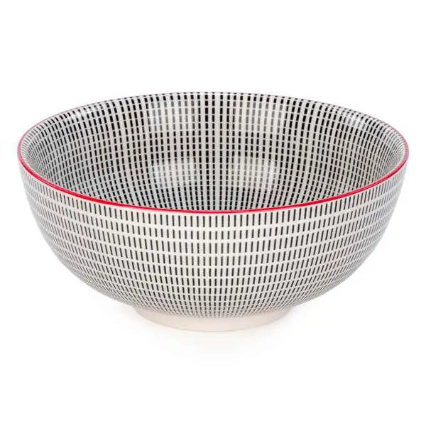 Black & Red Motif Large Bowl - PABOOM