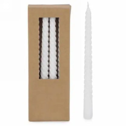 Twisted White Tapers Set - PABOOM