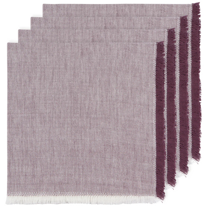 Ash Plum Chambray Napkins Set