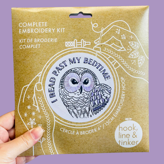 I Read Past My Bedtime Complete Embroidery Kit V.2
