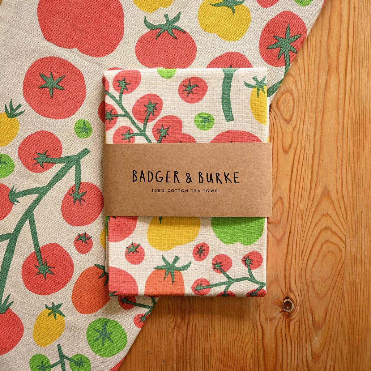 Tomato tea towel hanging in a kitchen - PABOOM