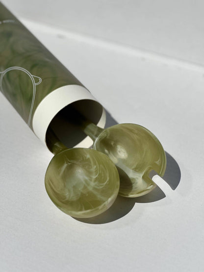 Olive resin salad fork detail