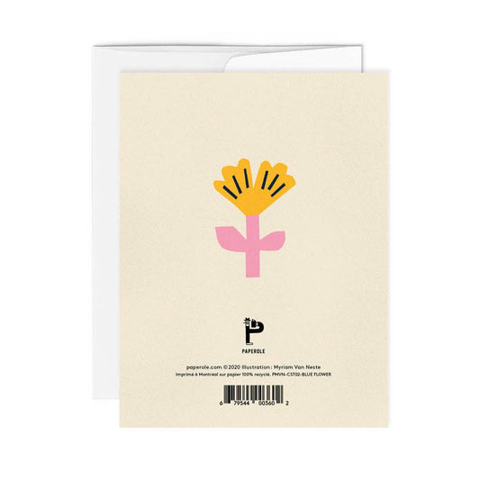 Thank You Blue Flower card paired with its envelope