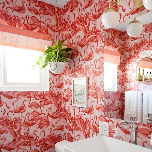 Flamingo Cheeky Peel and Stick Wallpaper, 28 sq. ft.