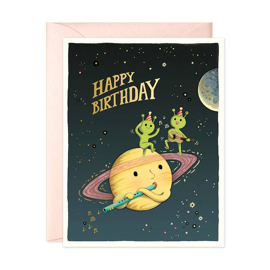 Cosmic Band Birthday Greeting Card