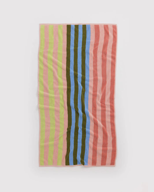 BAGGU Organic Cotton Bath Towel - Sherbet Stripe