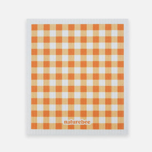 Sponge Cloth Plaid Orange