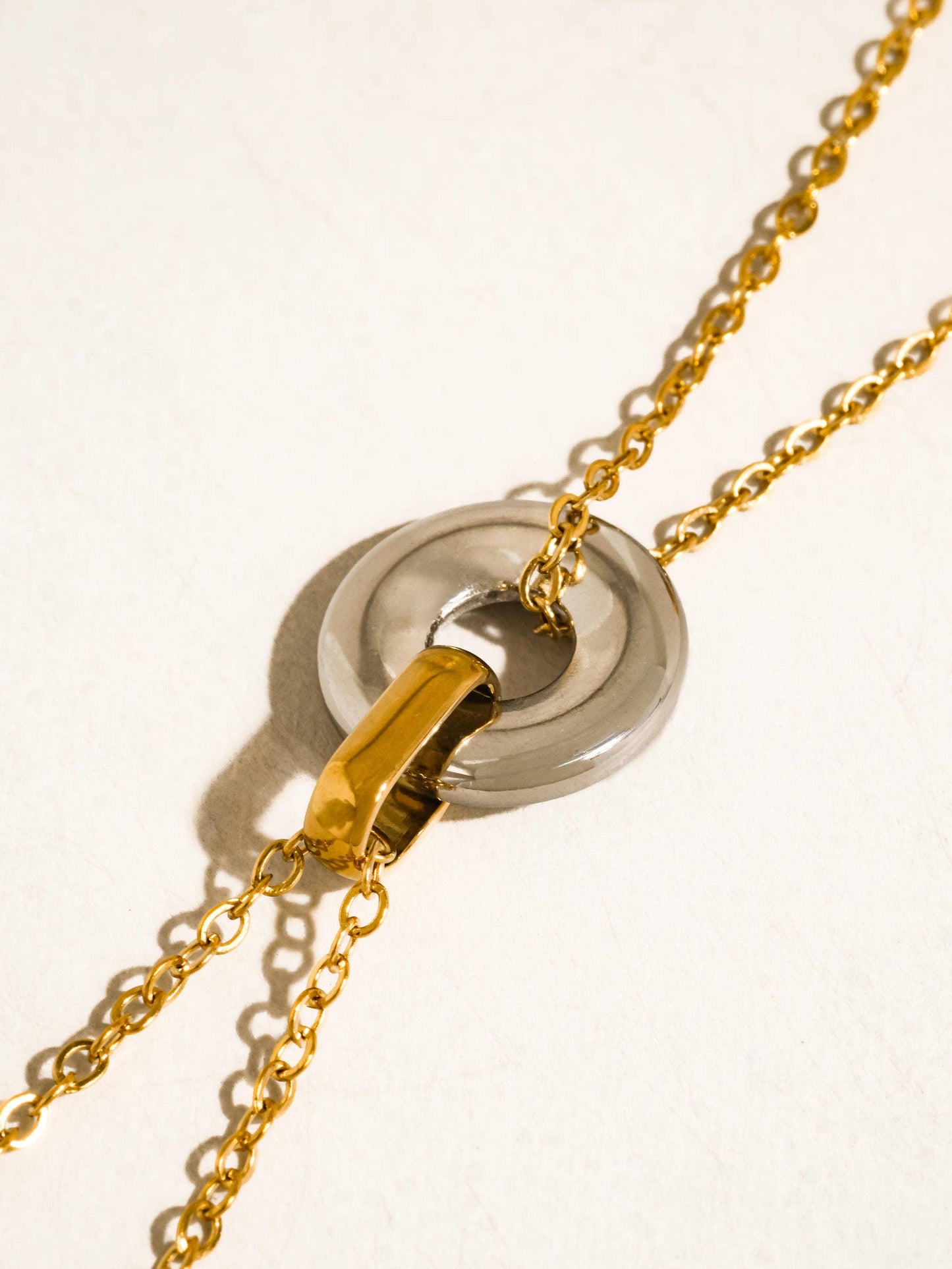Brixton Two Tone Circle Necklace