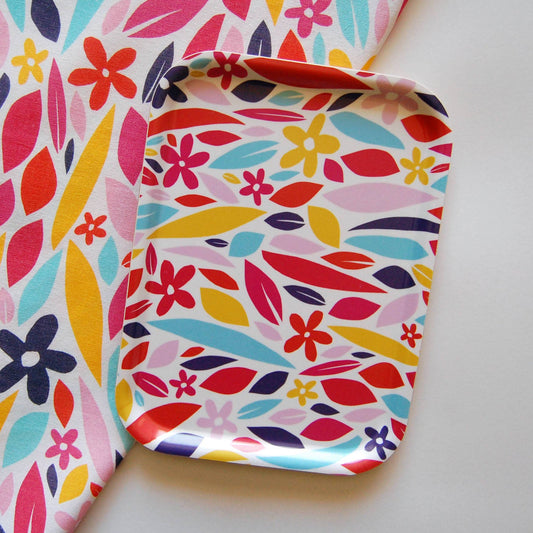 Wildflower birch tray styled in a kitchen setting - PABOOM