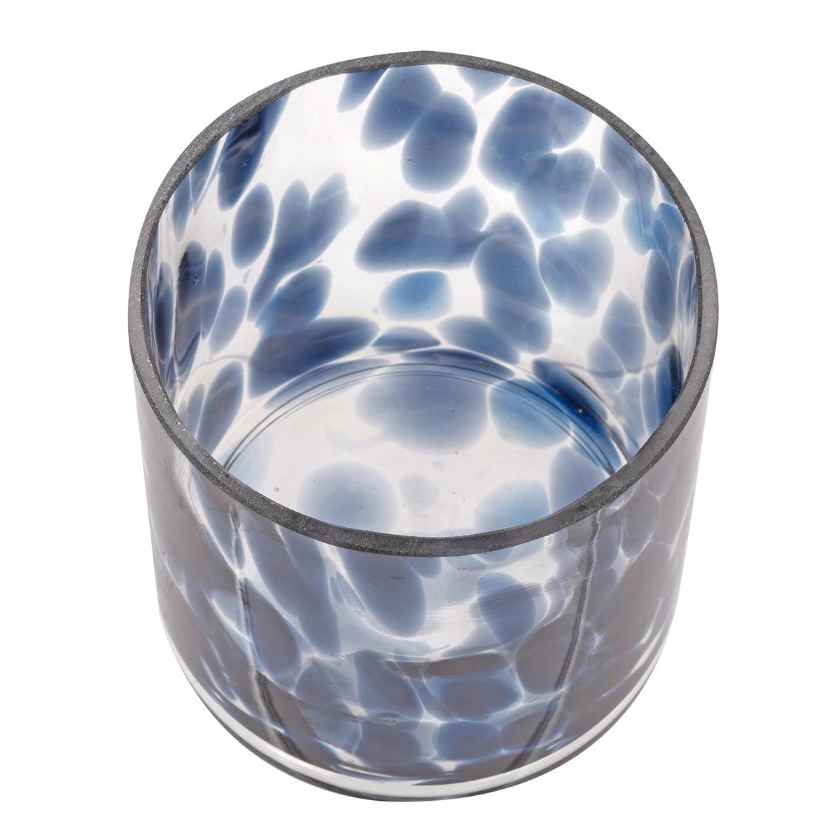 Bubble Glass Candle Holder Blue