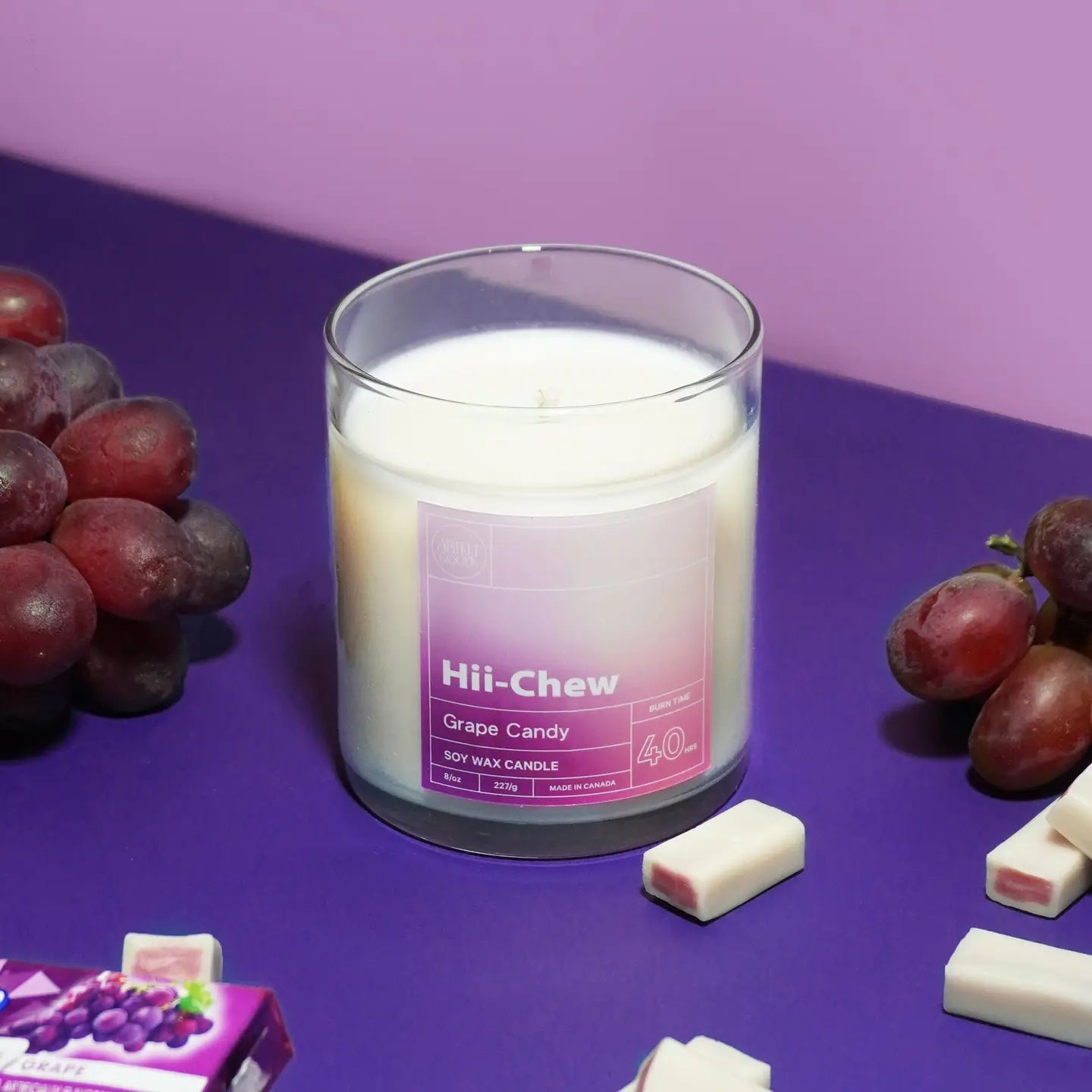 Hii-Chew Grape Candy Candle