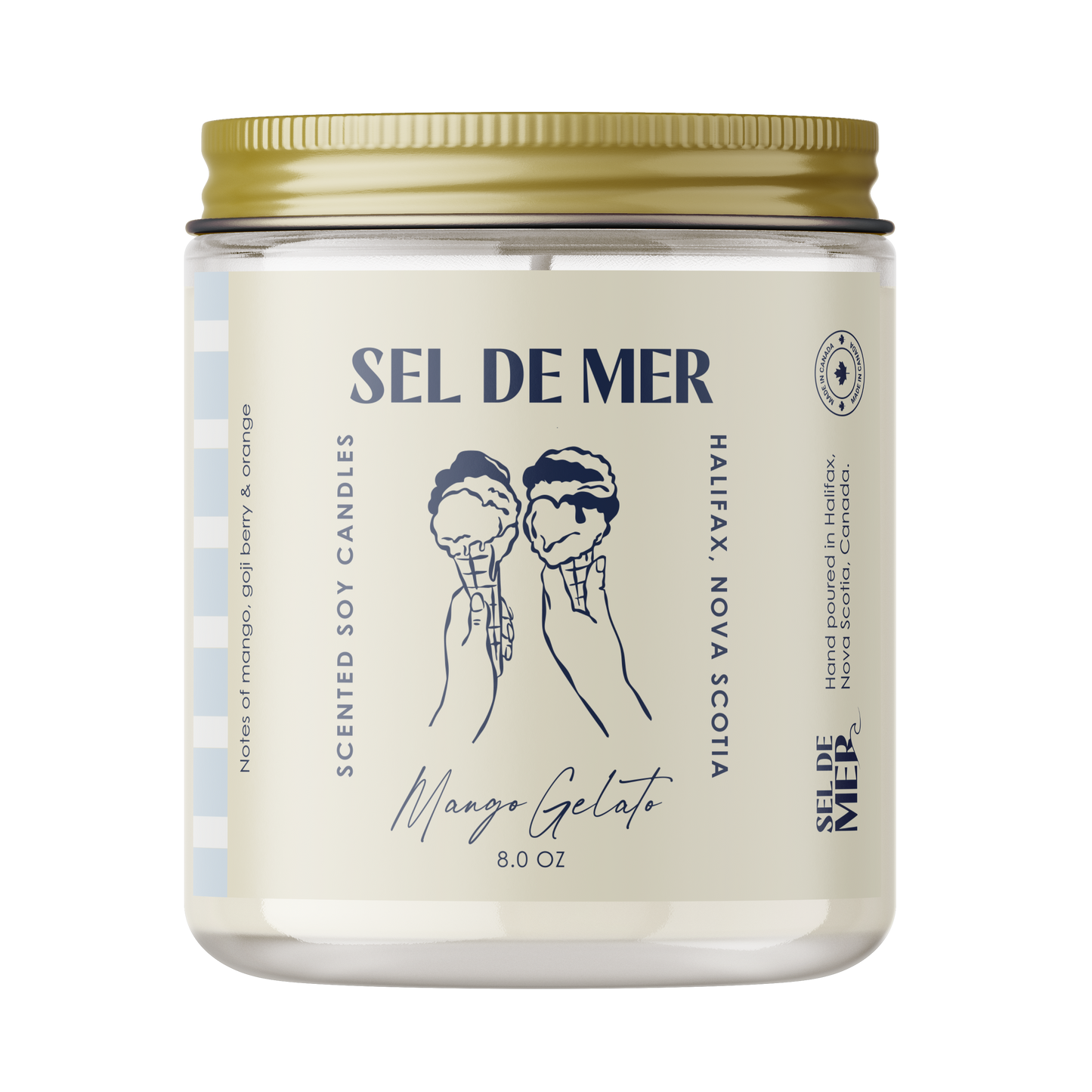 Sel de Mer Soy Candle - Mango Gelato