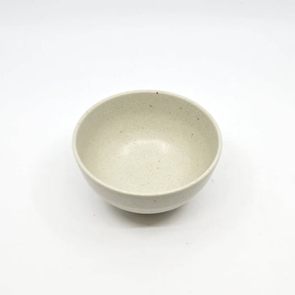 Nature White porcelain rice bowl, top view - PABOOM
