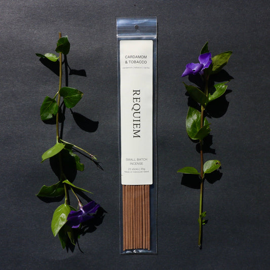 Requiem Incense Sticks - Small Batch Vancouver Island (20 Sticks) - Cardamom + Tobacco