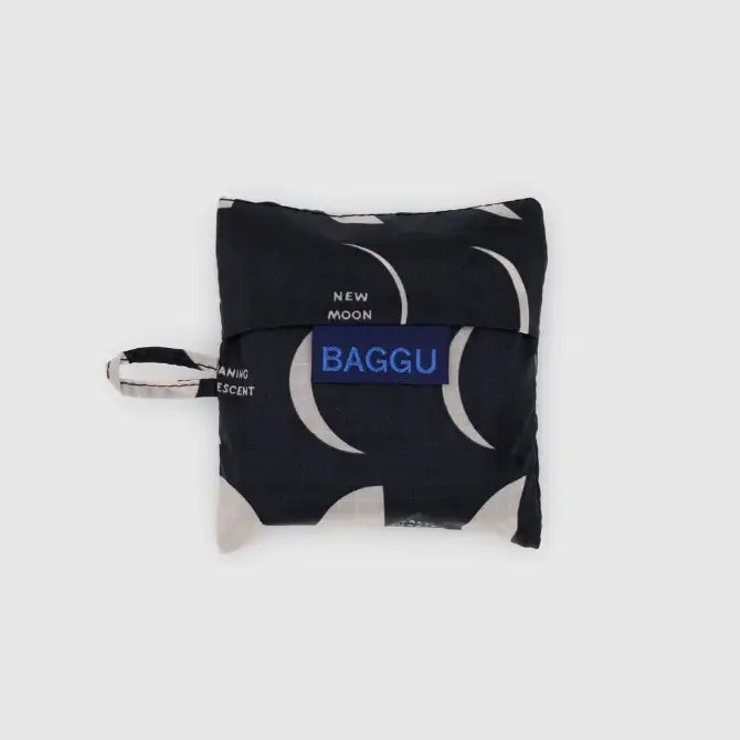 Baby Baggu bag featuring a pattern of moon phases being folded into a pouch - PABOOM