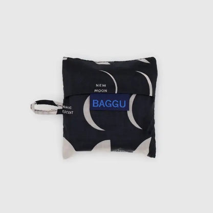 Baby Baggu bag featuring a pattern of moon phases being folded into a pouch - PABOOM
