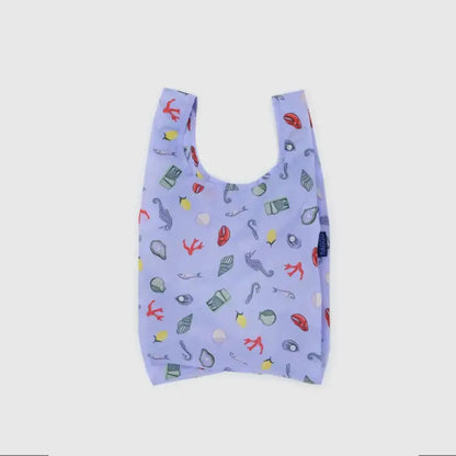 Baby BAGGU Reusable Tote Bag - Pink + Red Painted Stripe D