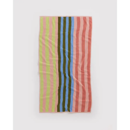 BAGGU Organic Cotton Bath Towel - Sherbet Stripe